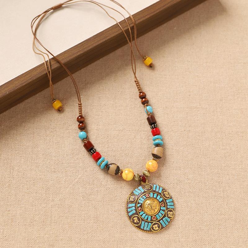 Necklace Nepalese Thangka Pendant Tibetan Retro Exotic Niche Long Sweater Chain Women