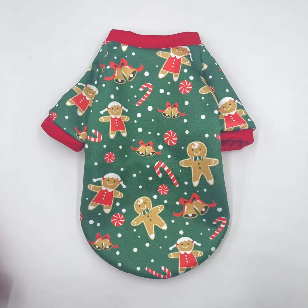 Fashion Warm Soft Cotton Dog Sports Pet Clothing Winter Outdoor Apparel with Cartoon Print Cute and Stylish