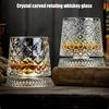 Creative Whiskey Glasses Durable Spinnings Glassware Cocktails Wine Brandy Cup Water Juice Tea Mug Party Drinking Glass Tumbler