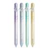 4 Pcs Retractable Spinning Erasable Pens Refillable Gel Pens for Girls Women Gifts 0.5mm Black Ink Pens for Journaling Drawing Writing