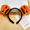 Yellow Plush Hairband Hair Hoop Skull  Headband Funny Halloween Pumpkin Headband  Men