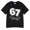 Six Seven Funny Cartoon Number 67 Hand Meme T Shirts Unisex Women Clothing Fashion Summer 100 Cotton Casual Short Sleeve Tshirts