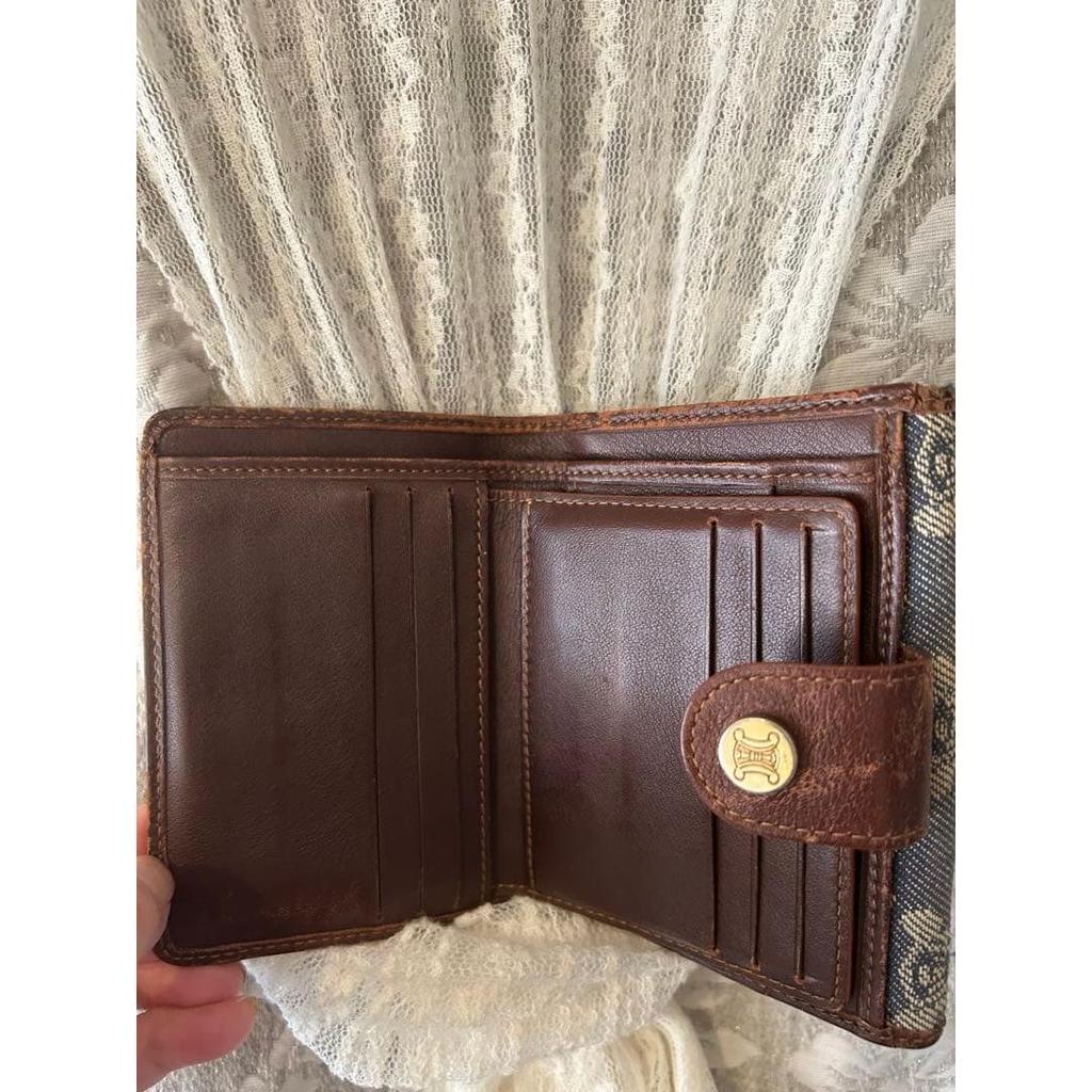 Used CELINE Macadam pattern tri-fold wallet