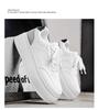 Summer Men's Breathable White Trendy Height-Enhancing Sneakers: Versatile, Thick-Soled Casual Skate Shoes
