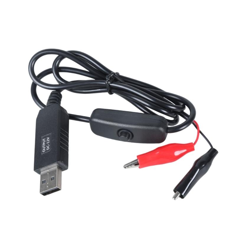 Durability USB to Alligators Clip Connectors Wire 18AWG Alligators Clip with USB Connectors for DIY Power Supply Line