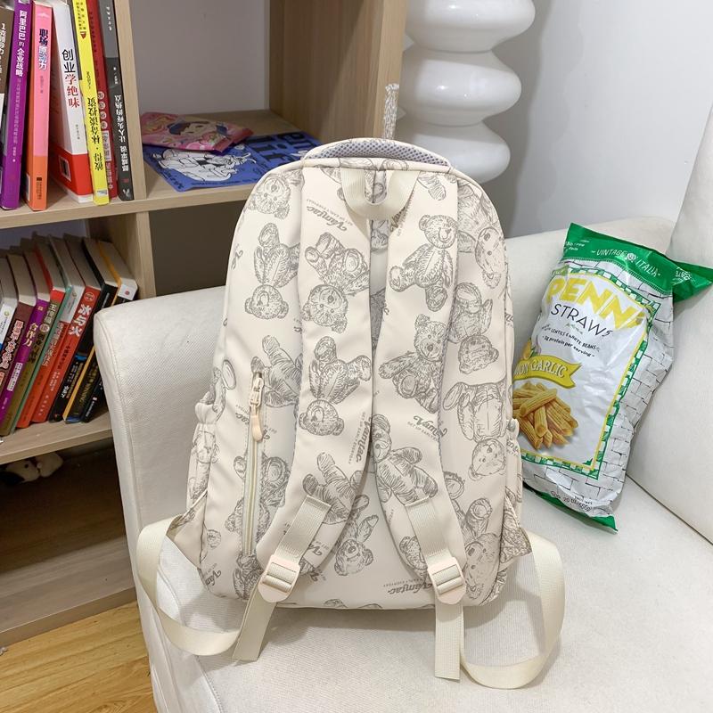 Skolväska Kvinnlig College Student Casual Tryckt Ryggsäck