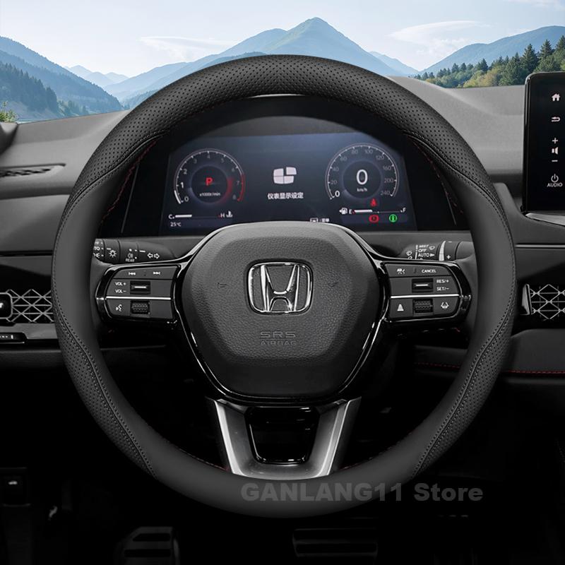 Leather Car Steering Wheel Cover For Honda Civic 10th 11th Accord 11th 2008-2026 Auto Interior Honda Accord 11th Accessories