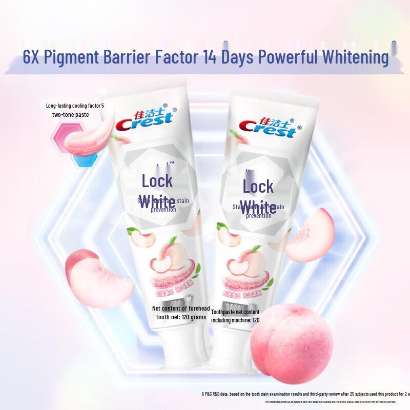 Crest Oral Care Bundle: 7-Effect Toothbrush & Peach Toothpaste