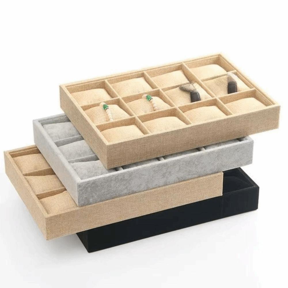 Flannel Jewelry Organizer Tray Velvet Surface Jewelry Box Display  Bangle Organization