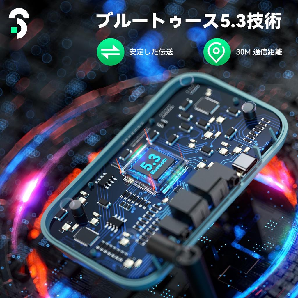 Trasmettitore Bluetooth e Adattatore Audio Bluetooth SOOMFON con e Connessione Simultanea Digitale di Due Bassa Comunicazione 30M Compatibile con e