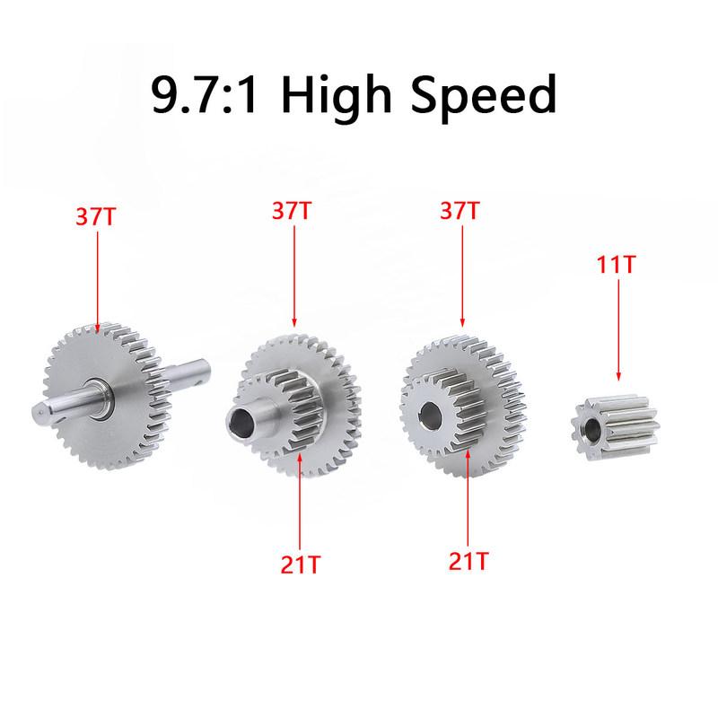 Stainless Steel TRX4M Overdrive Underdrive Transmission Gear Pinion Set for 1/18 RC Crawler Car TRX4-M Upgrade Parts