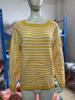 2025 Striped Contrast Knit Sweater: European & American Style, Drop Shoulder Long Sleeve