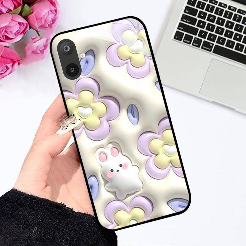 Luksusowe etui ze szkła hartowanego do Samsunga A06 A16, twarde etui ze szkła PC do Samsunga Galaxy M06 F06 M16 F16, odporne na wstrząsy