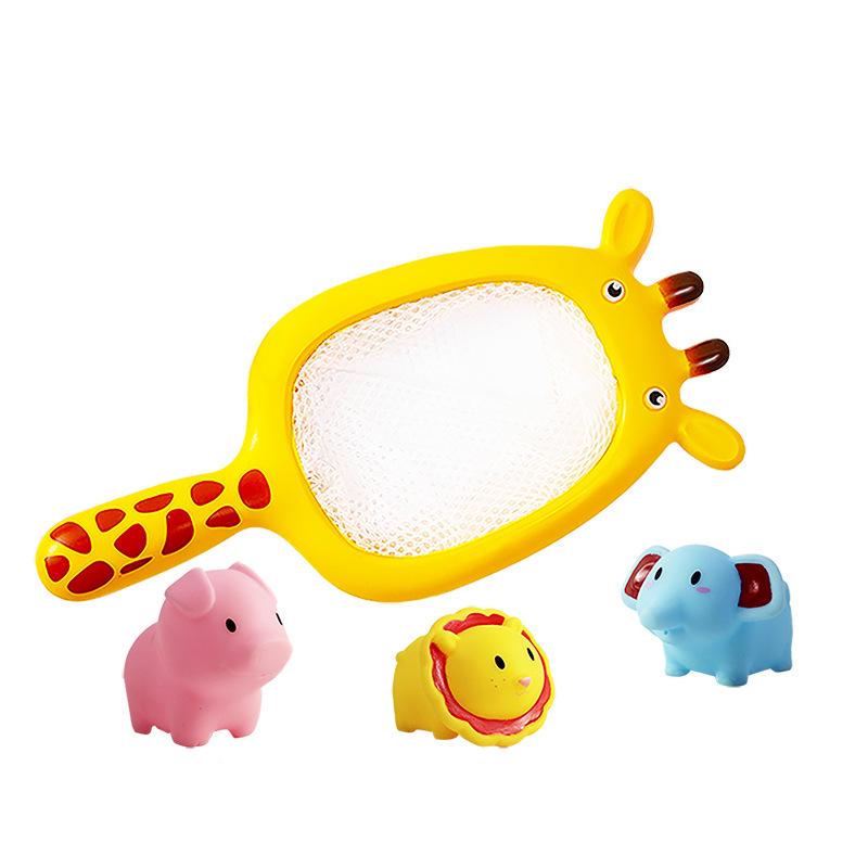 Color-Changing Animal Bath Toy Set: Temperature-Sensitive Water Play with Shark Scoop and Fish Toys