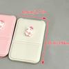 Kawaii Sanrio Hello Kitty Mirror Student Desktop Folding Convenient Anime Makeup Pocket Mirror Toys Girls Gifts Adjustable Angle