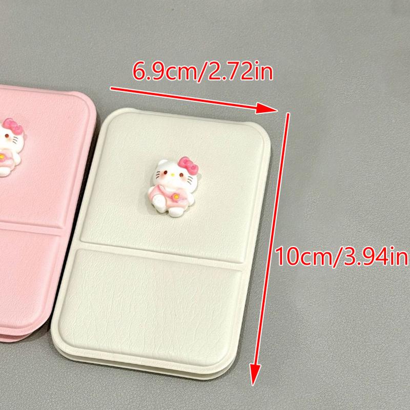 Kawaii Sanrio Hello Kitty Mirror Student Desktop Folding Convenient Anime Makeup Pocket Mirror Toys Girls Gifts Adjustable Angle