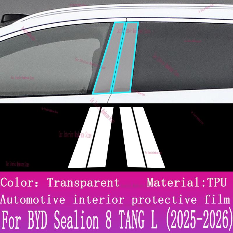 For BYD Sealion 8 TANG L (2025-2026)Car Gearbox Panel Film Dashboard Protective Sticker Interior Screen Anti-Scratch Accessories