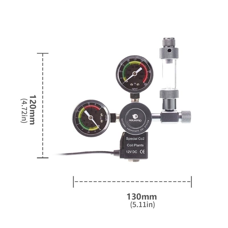 Corrosion Resistant Aluminum CO2 Double Pressure Monitor System For Aquarium Plant