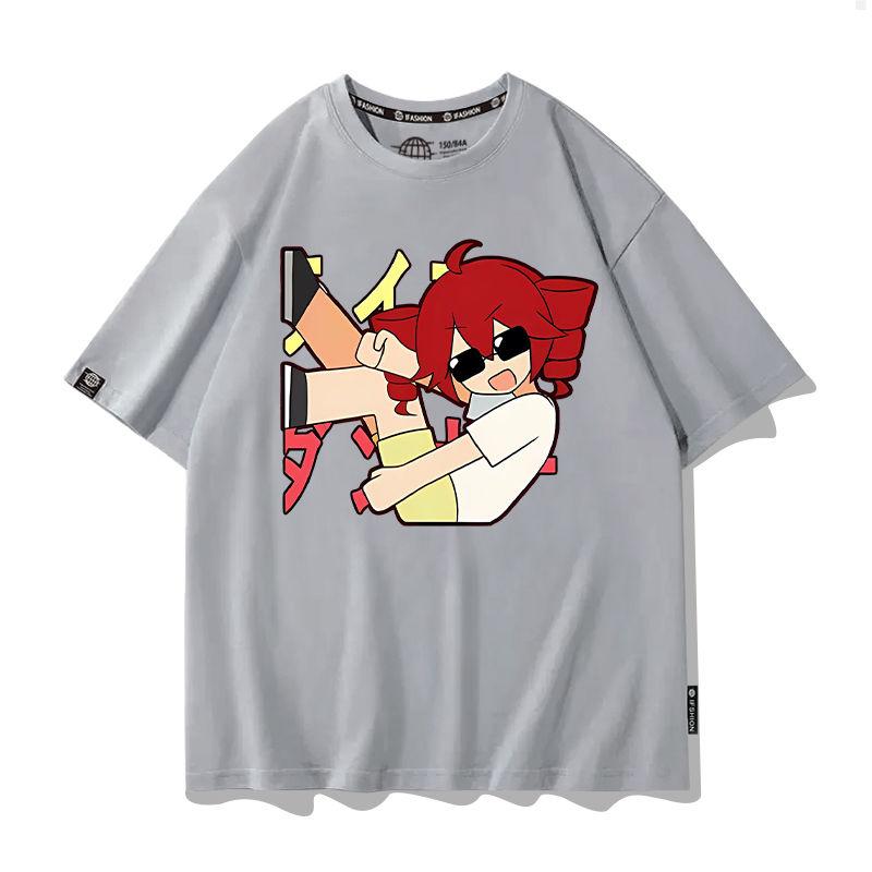 2026 New Anime Kasane Teto Cosplay Printed Short Sleeves TShirt Casual Tee Fashion Shirts Versatile in Summer Birthday Gifts