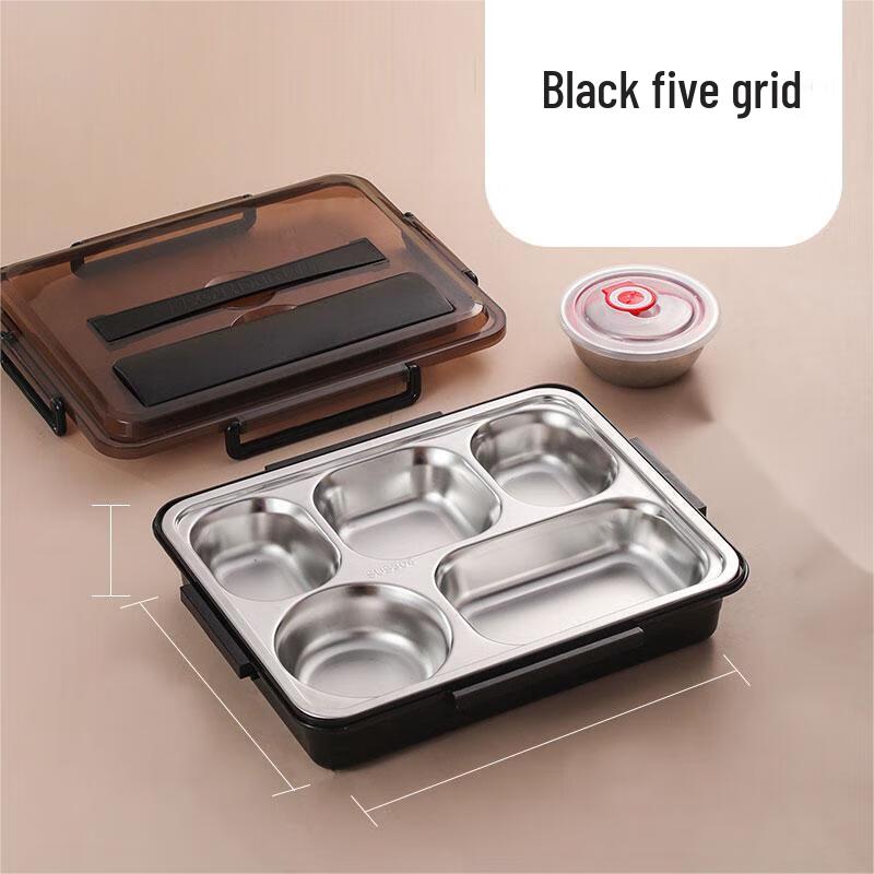 304 Stainless Steel 5-Compartment Bento Lunch Box
