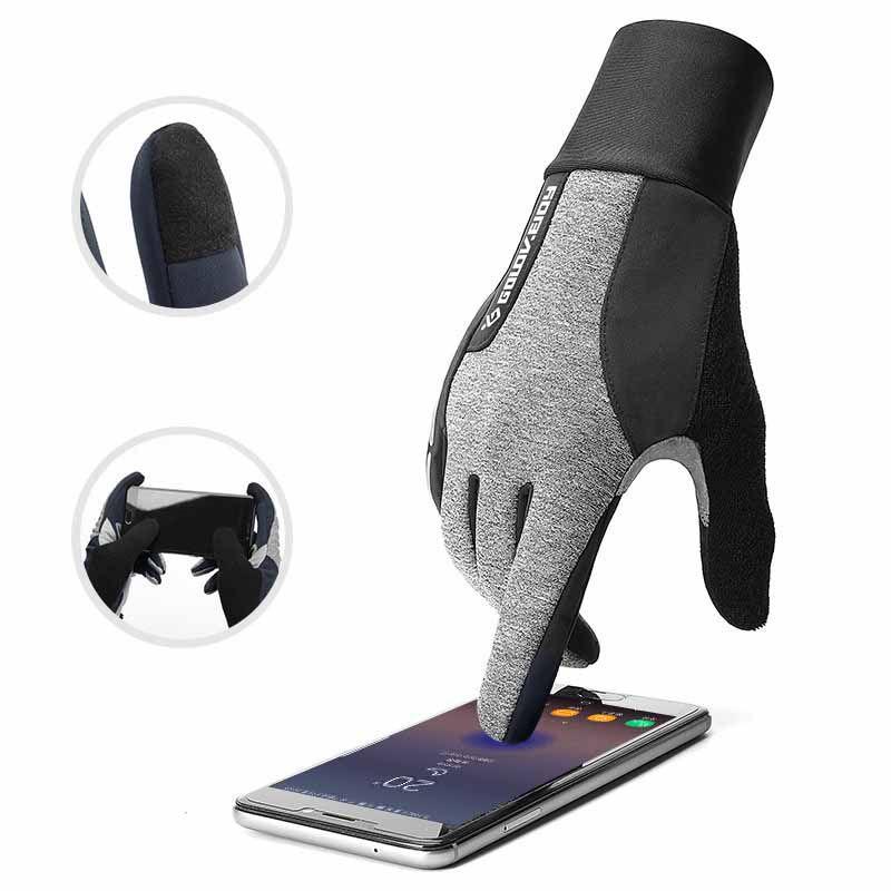 Comfortable Men Winter Warm Windproof Waterproof Anti-slip Thermal Touch Screen Gloves For Outdoor Use