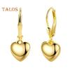 1 Pair Women Leverback Earrings Heart Pendant Polished Surface Solid Color Hanging Earrings for Dating Prom Parties Drop Earrings