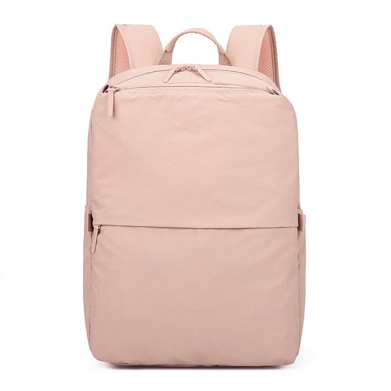 Schoolbag New Portable Solid Color Simple Wind Anti-splashing Travel Student Class School Bag Men's and Women's Outdoor Nylon Backpack