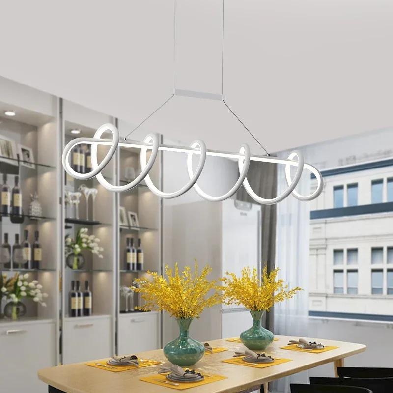 New White/Black Modern LED Pendant Lights Dining room kitchens AC 85-265V Hanging light fixture Luminaire colgante Pendant Lamp