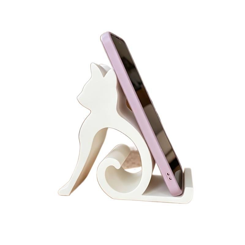 1PC popular 3D printing cute kitten mobile phone holder creative cute pet desktop ornament kitten animation mobile phone