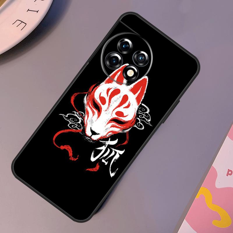 Japanese Style Anime Fox Case For OnePlus 12R 10T 10R 9RT 9 10 Pro OnePlus 12 11 Nord 3 2T CE 2 Lite N20 N10 Cover