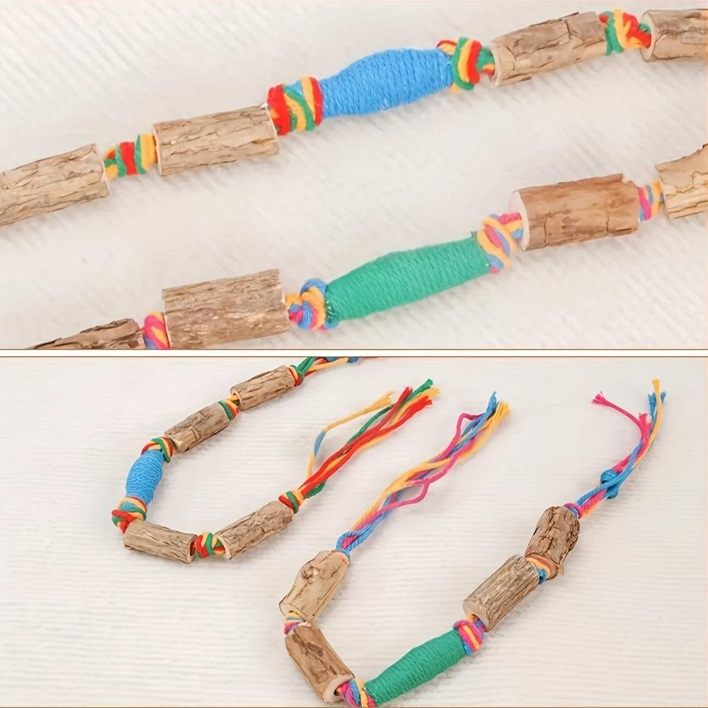 2 Stück Spielzeug, das Katzen zum Spielen anregt - Ein natürliches Katzenspielzeug aus Seil, zum Kauen und zur Zahnpflege