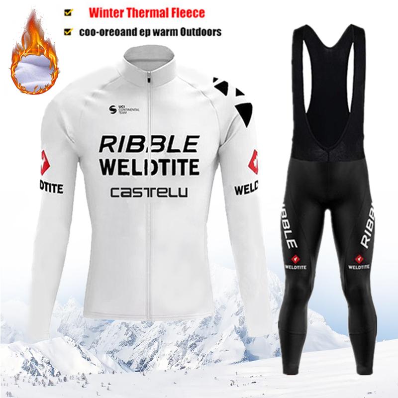 

Thermal Fleece 2026 Winter Velvet Warm Cycling Suit Set Men s Mtb Clothing Man Jacket Uniform Bicycle Clothes Complete Tricuta Bib Maillot Set Asian size-S