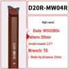 Spring Steel Dual-Head CNC Tool Holder D25R-MWN08R/L/H for Bore Turning & Boring, Compatible with Various Outer Diameters