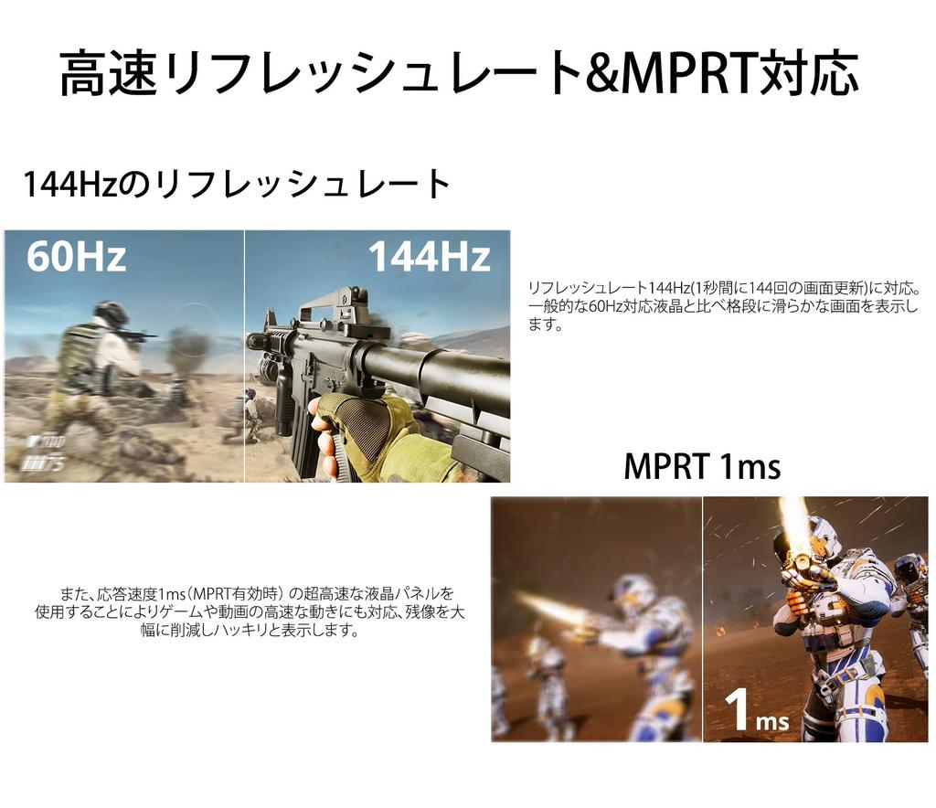 JAPANNEXT HDMI compatible type 144Hz compatible 4K gaming monitor Elevating stand Pivot compatible 2.1 31.5 JN-315IPS144UHDR-N PIP/PBP