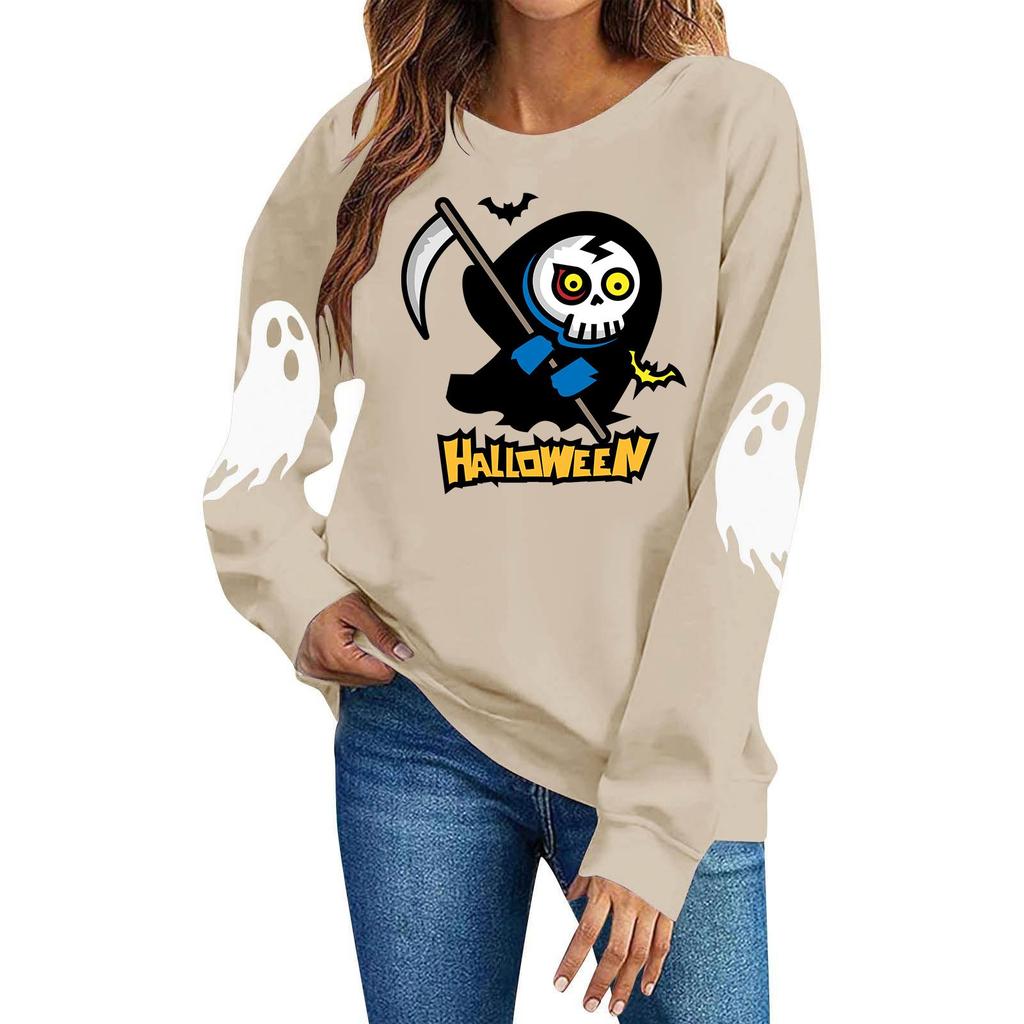 Women's Casual Halloween Hoodie Long Sleeve Pullover