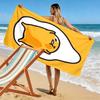 Creative Gudetama Lazy Egg 2D Flat Print Beach Towel, Large Soft Quick Dry Towel for Beach Camping SwimmingXSTJ0915271