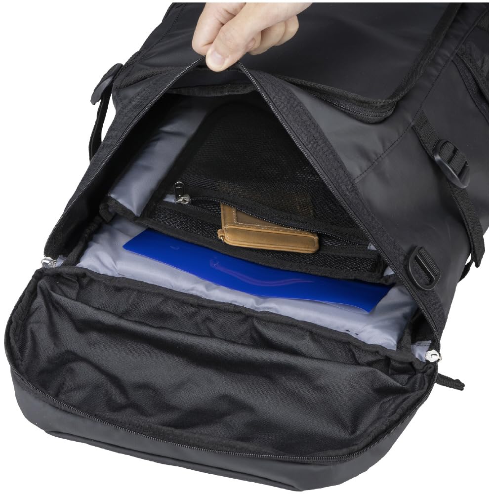 Mizuno Team Backpack, 30L, Rucksack for School, Travel, Excursions, Club Activities, and Sports, Black, L30 X W19 X H50