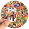 50 Sheets Fine Cartoon Stickers for Phone Cases, Water Cups, and Notebooks
