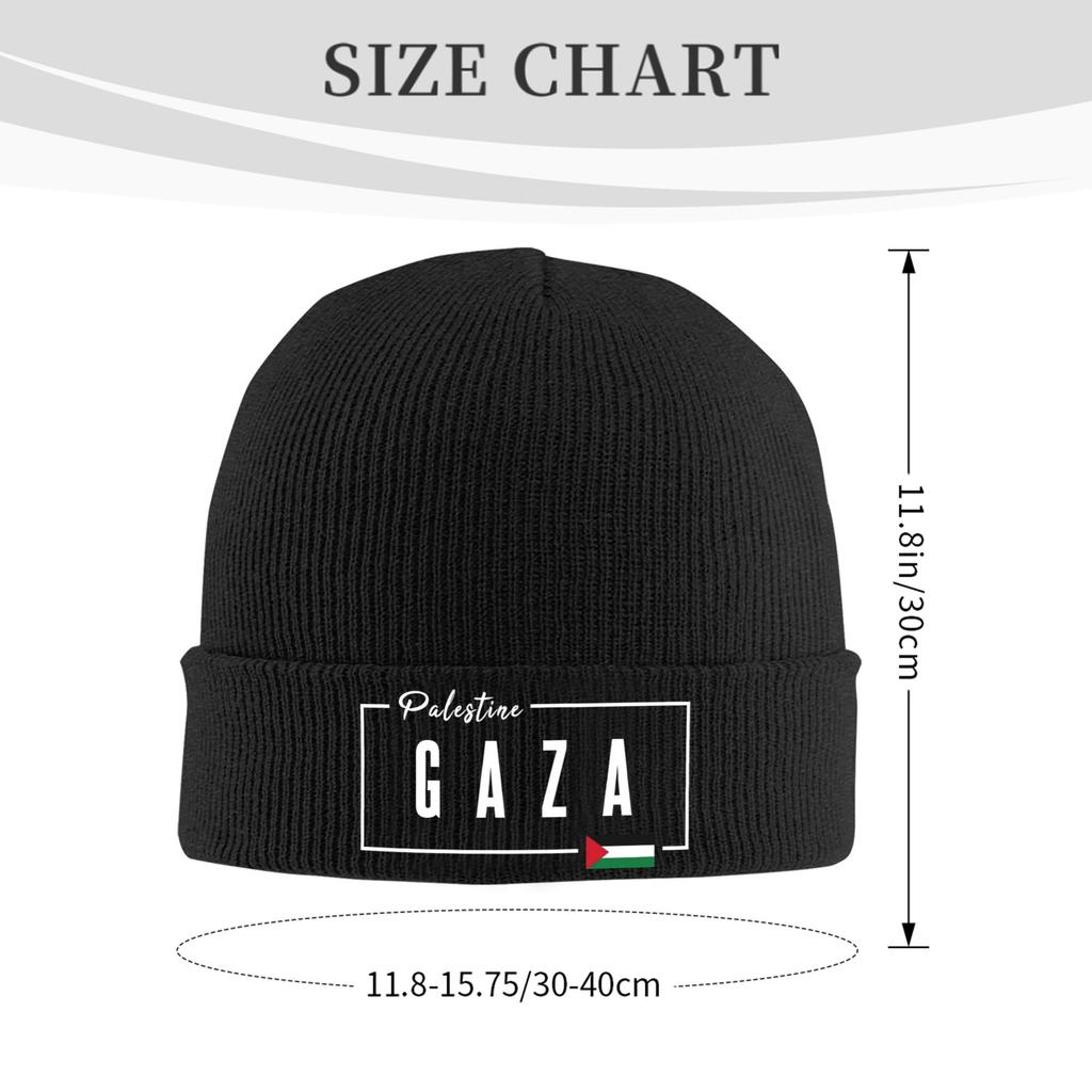 Gaza Palestine Flag Beanie Hats Bonnet Hats Men Women Cool Gym Knitted Hat Spring Graphic Warm Soft Caps