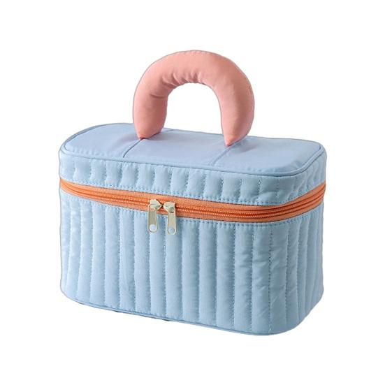 Travel Makeup Case Women Contrasting Color Cosmetic Bag Large Capacity Cosmetic