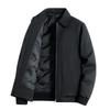 Mens Winter Down Jacket 50% White Duck Loose Fit Business Casual Coat With Lapel Multiple Pockets