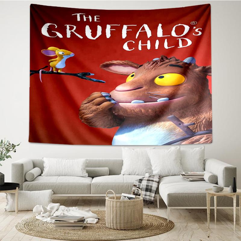 Arazzo con Stampa del Gruffalo, Sfondo, Montaggio Facile, Ideale per Camera da Letto, Ufficio e Soggiorno, con Decorazione Estetica da Appendere alla Parete.