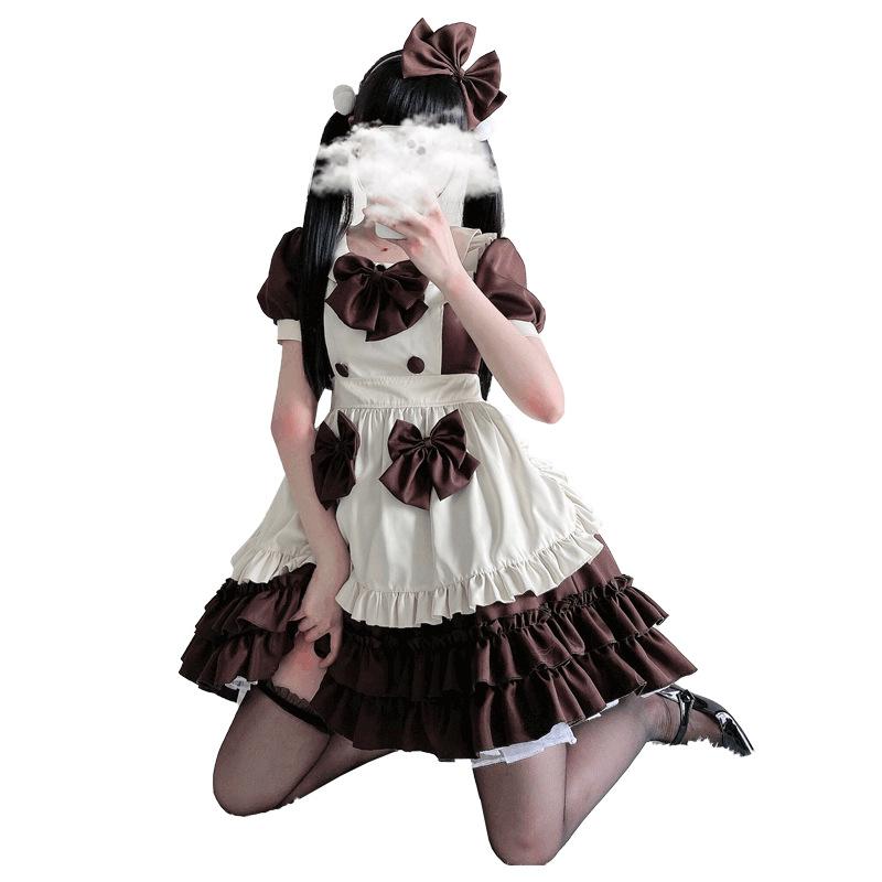 Japanese cafe maid Lolita dress Lolita girl dress maid cute soft girl sweet and spicy show