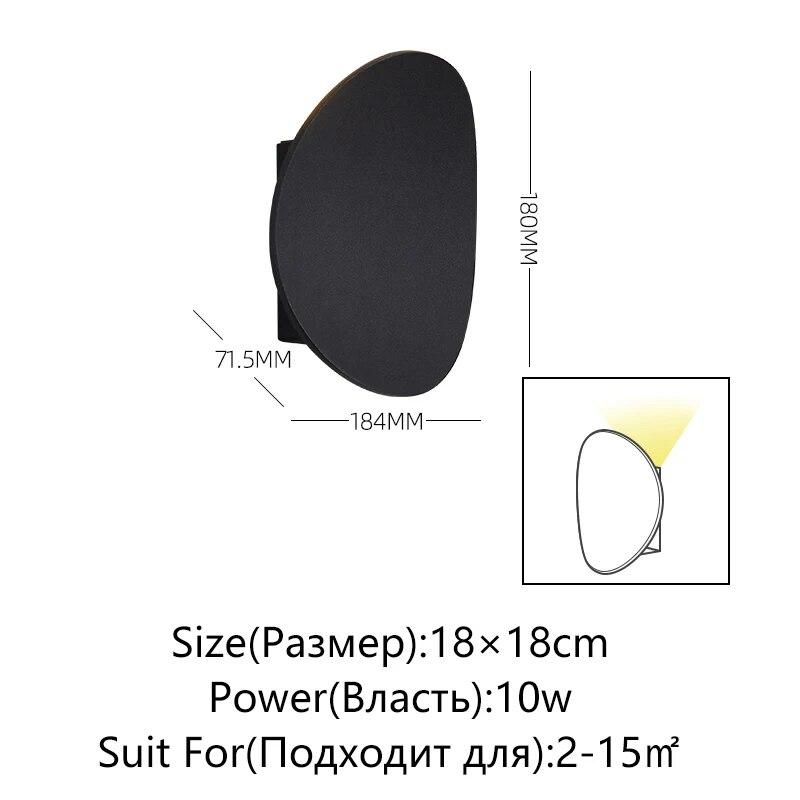 IP65 LED-Wandleuchte für den Außenbereich, wasserdicht, Gartenbeleuchtung, Aluminium, AC86-265, für Innenräume, Schlafzimmer, Wohnzimmer, Treppen, Wandleuchte