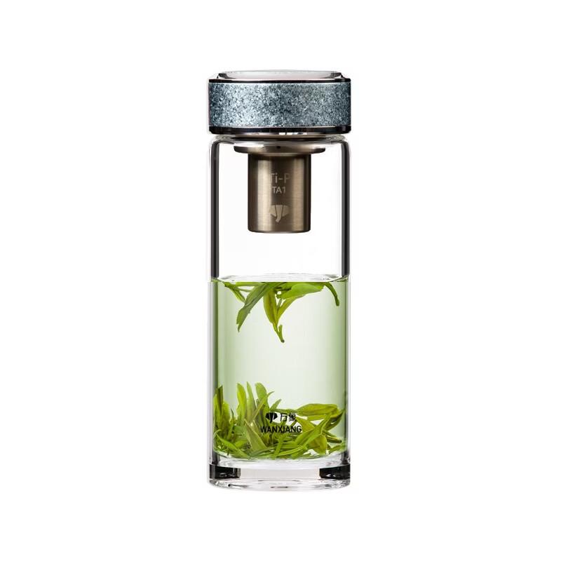 WANXIANG Single-layer Titanium Silver Antibacterial Glass Cup
