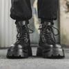 Men's Martin boots new versatile fashion trend autumn and winter thick bottom heightening high-top tooling boots men 70022-J