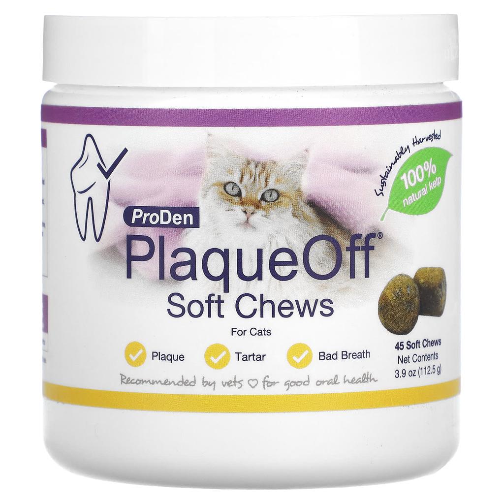 Plaque Off Soft Chews for Cats, 45 Soft Chews, 112.5G(3.9Oz)
