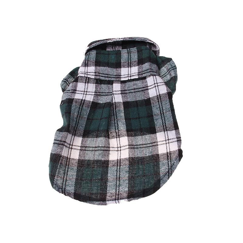 Plaid Dog Wedding Outfit - Shirt and Dress for Small To Medium Breeds