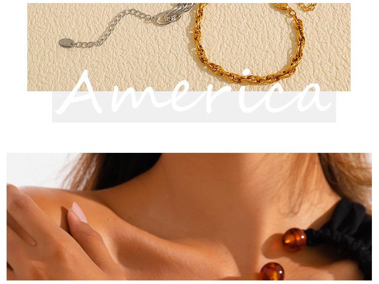 Trendy Embossed O-Chain Stainless Steel Bracelet - Simple, Fashionable Unisex Jewelry