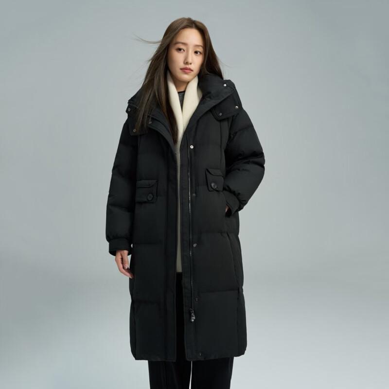YAYA Women's Mid-Length Hooded Down Jacket
